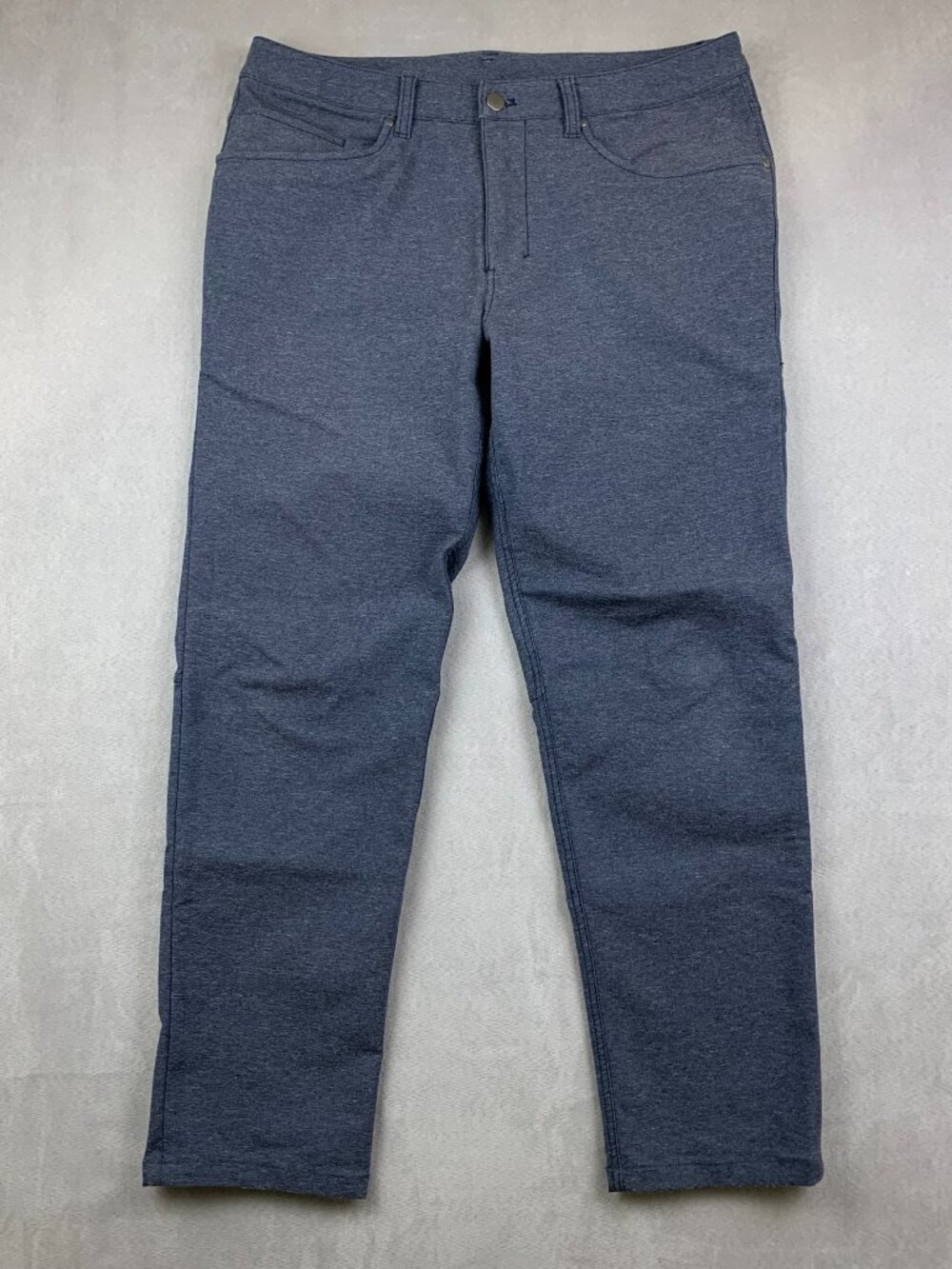 Lululemon Mens 33 Blue Chino ABC Pant Slim Tech Canvas Tapered M5983S 33x28